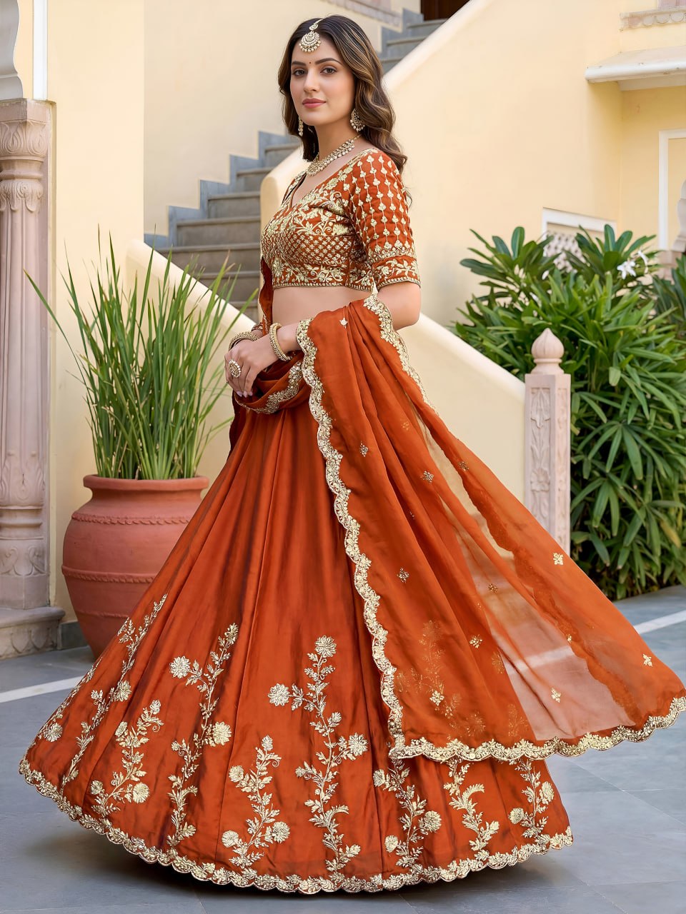 Signature Luxury Embroidered Lehenga Choli For Women Wear Indian Party Choli