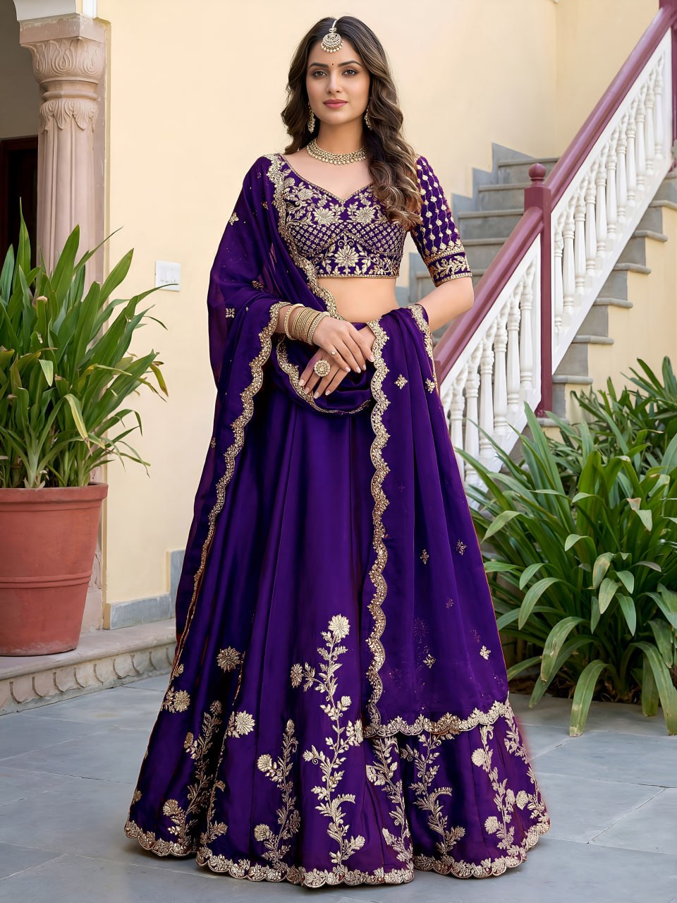 Elite Designer Rangoli Silk Embroidered Lehenga Choli