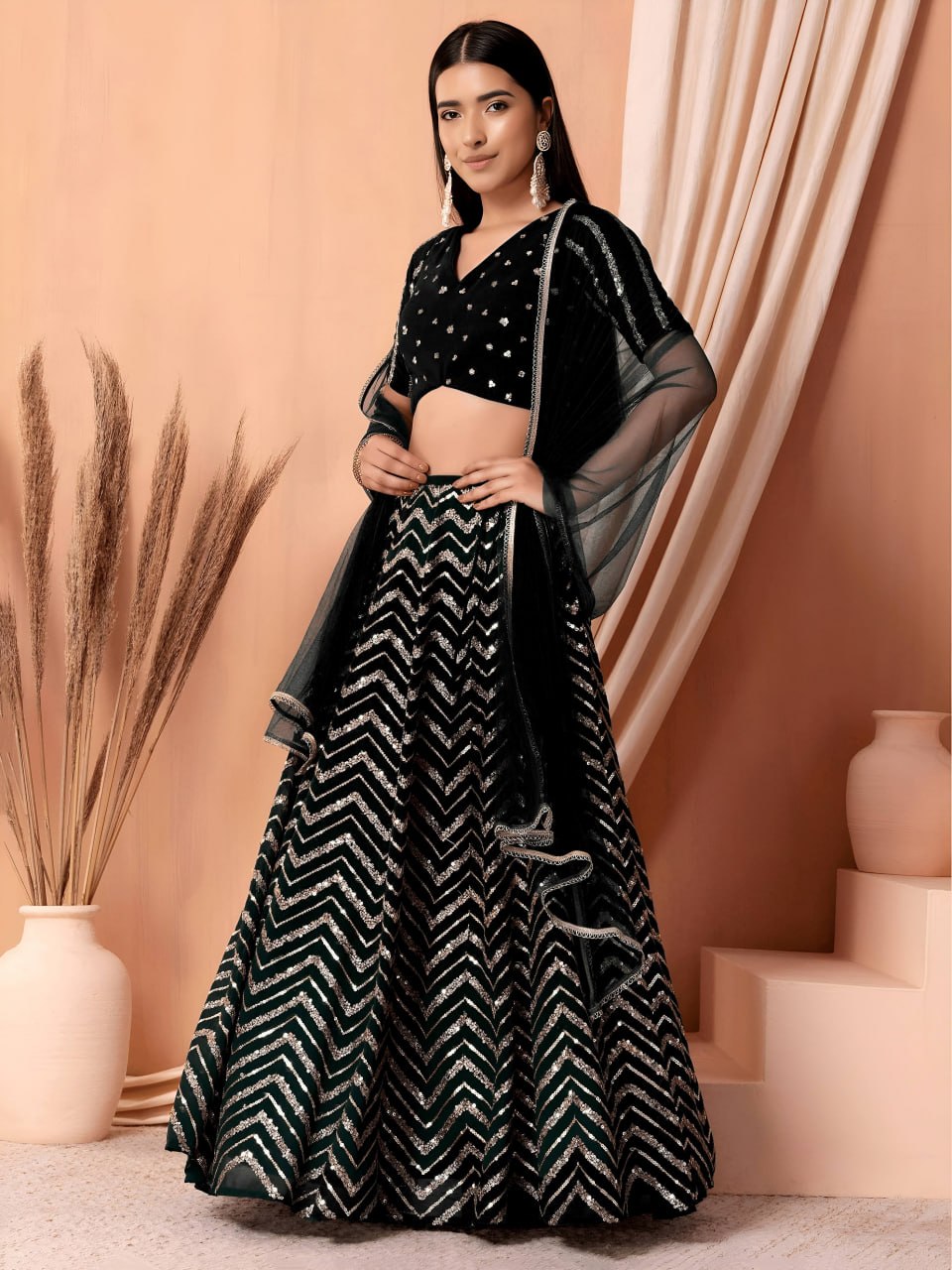 Indian Ethnic Georgette Lehenga Choli for Wedding & Festive Occasions