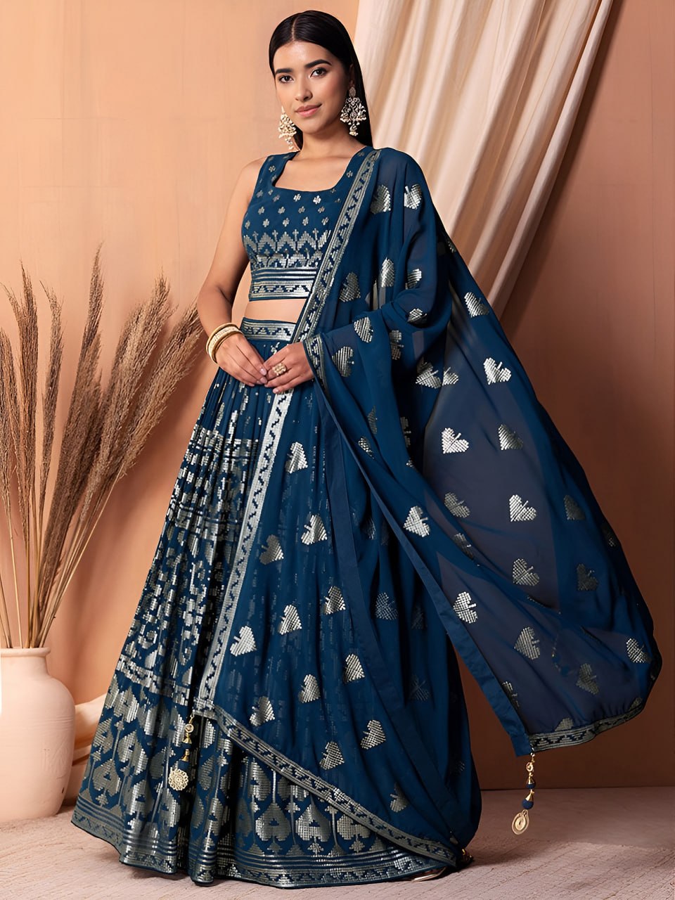 NEW ARRIVAL | Premium Georgette Embroidered Lehenga Choli Indian Wear