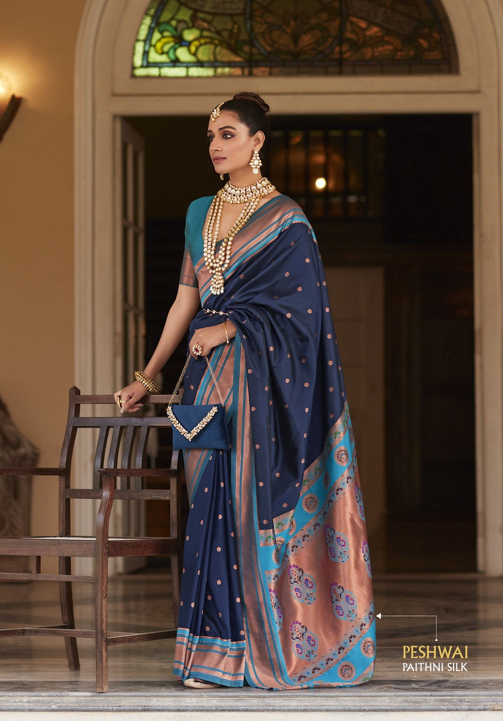 Buy Blue Paithani Sarees online in USA, CANADA and Australia from kotasilk.com
