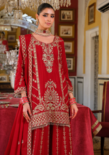 Heavy Chinon Embroidered Salwar Suit with Dupatta & Plazzo – Sizes M to 3XL