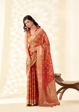 Tissue Linen Silk Banarasi Saree – Wedding & Festival Premium Edition