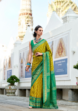 Soft Ikkat Banarasi Silk Saree – Wedding & Festival Premium Collection