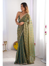 NC Box Chiffon Saree with Moti Lace Border – Elegant Party Wear