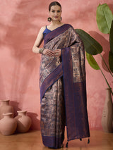 Elegant Poly Silk Jacquard Saree with Intricate Weave – Festive & Wedding Ready