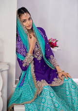 Premium Chinnon Readymade Salwar Suit with Sharara & Digital Print Dupatta – Free Size XL