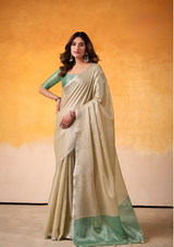 Tissue Banarasi Silk Saree – Light Color Wedding Edition | Elegant Bridal Wear