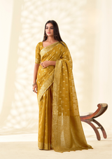 Tissue Linen Silk Banarasi Saree – Wedding & Festival Premium Edition