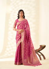Tissue Linen Silk Banarasi Saree – Wedding & Festival Premium Edition