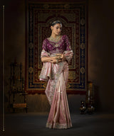 Bridal Silk with Cutwork, Hand Zarkan & Multi-Work Embroidery kanjivaram saree