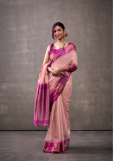 Modal Cotton Silk Saree with Rainbow Weaving – Wedding & Festival Elegance
