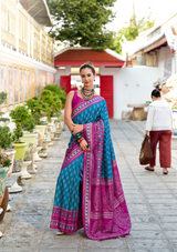 Soft Ikkat Banarasi Silk Saree – Wedding & Festival Premium Collection