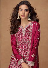 Pakiza Ready-to-Wear Premium Chinnon Silk Salwar Suit with Dupatta – New Launch