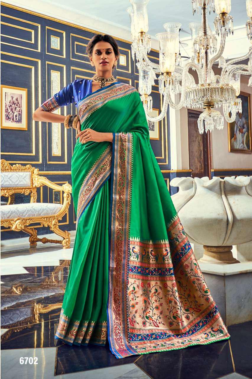Soft Silk Paithani Saree with Meenakari Work – Elegant Festival Wear
