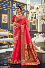 Soft Silk Paithani Saree with Meenakari Work – Elegant Festival Wear