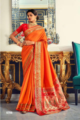 Soft Silk Paithani Saree with Meenakari Work – Elegant Festival Wear