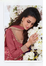 Heavy Premium Chinnon Embroidered Salwar Suit with Dupatta & Bottom – Free Size Stitched