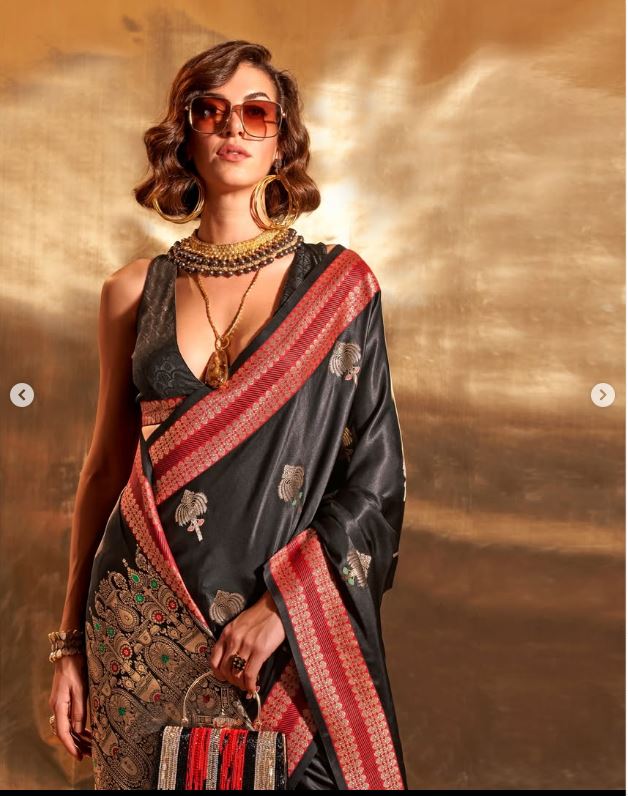 Pure Satin Handloom Weaving Silk Saree – Premium Wedding & Festive Wear