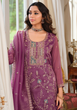 Elegant Simmer Pink Embroidered Salwar Suit with Palazzo & Dupatta – Sizes M to 3XL