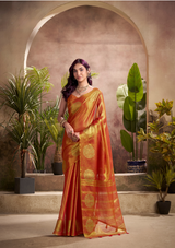Tissue Banarasi Silk Saree with Intricate Zari Weave – Ideal for Weddings & Festive Occasions