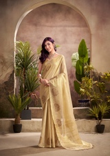 Tissue Banarasi Silk Saree with Intricate Zari Weave – Ideal for Weddings & Festive Occasions
