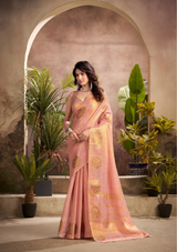 Tissue Banarasi Silk Saree with Intricate Zari Weave – Ideal for Weddings & Festive Occasions