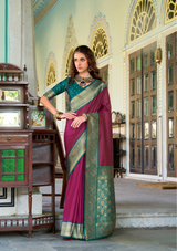 Pure Soft Silk Banarasi Saree with Jacquard Weave – Grand Wedding Wear