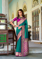 Pure Soft Silk Banarasi Saree with Jacquard Weave – Grand Wedding Wear