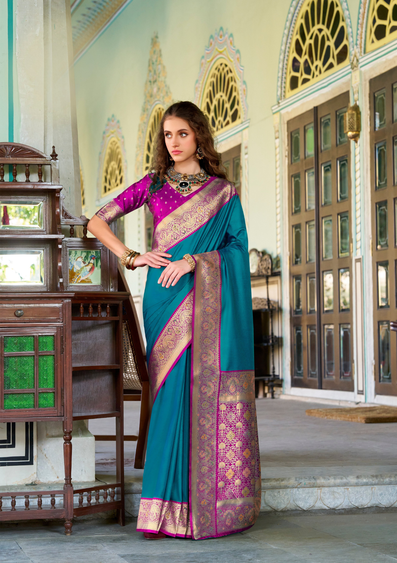 Pure Soft Silk Banarasi Saree with Jacquard Weave – Grand Wedding Wear