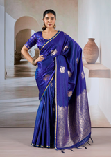 Pure Satin Handloom Pichwai Saree with Traditional Weaving – Festive & Wedding Wear