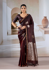 Pure Satin Handloom Pichwai Saree with Traditional Weaving – Festive & Wedding Wear