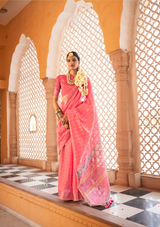 Handloom Tussar Silk Saree with Elegant Weaving – Wedding & Festive Wear