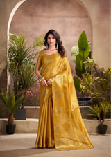 Tissue Banarasi Silk Saree with Intricate Zari Weave – Ideal for Weddings & Festive Occasions