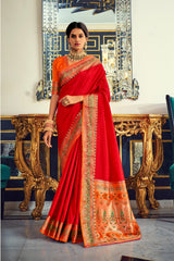 Soft Silk Paithani Saree with Meenakari Work – Elegant Festival Wear