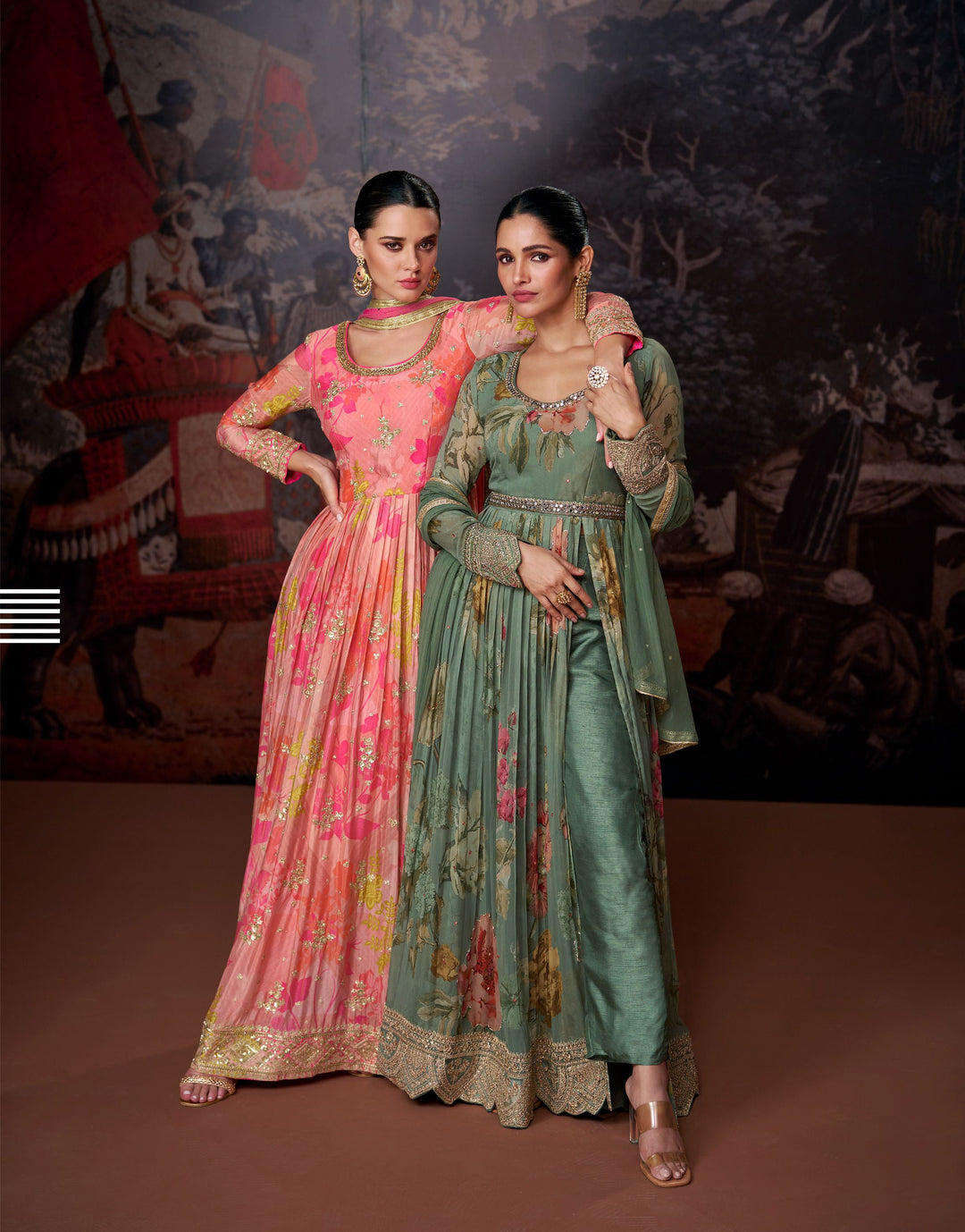 Pink Georgette Wedding Wear Salwar Suit Collection with Net Dupatta