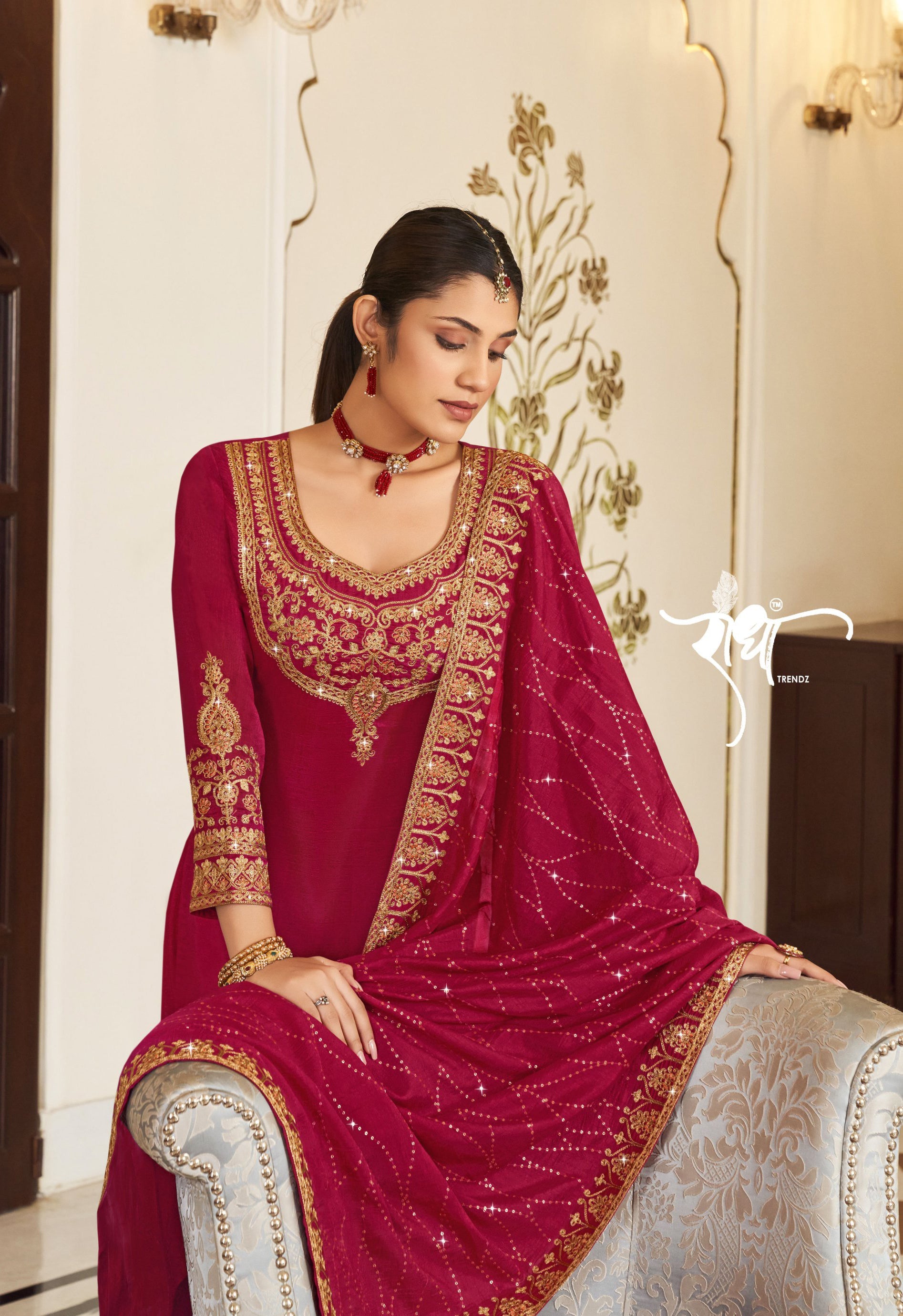 Elegant Pink Soft Silk Salwar Suit: Perfect for Weddings and Parties
