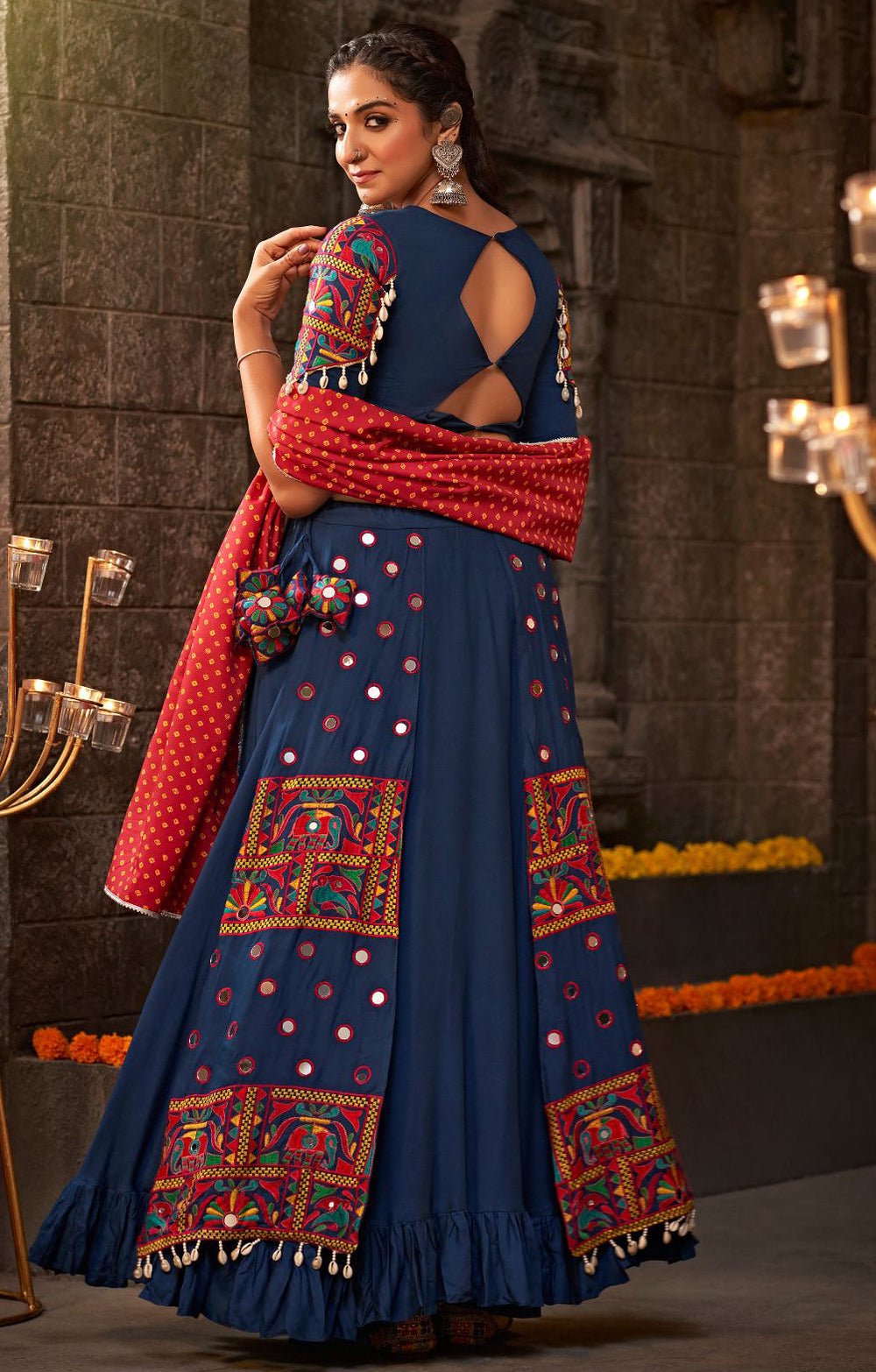 Enchanting Blue Soft Silk Lehenga Choli: Perfect Elegance for Weddings and Parties