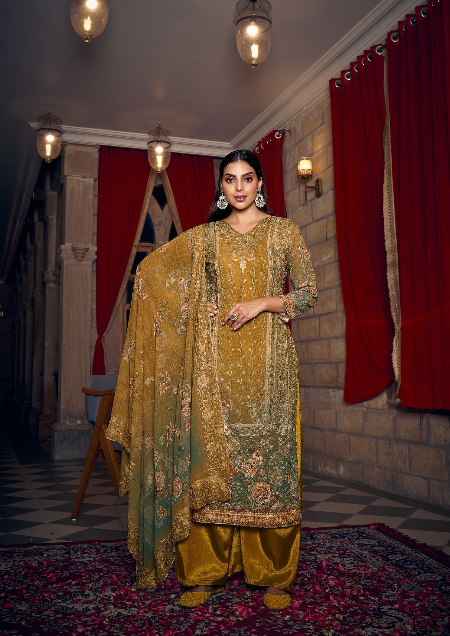 Elegant Yellow Soft Silk Salwar Suit for Weddings and Parties