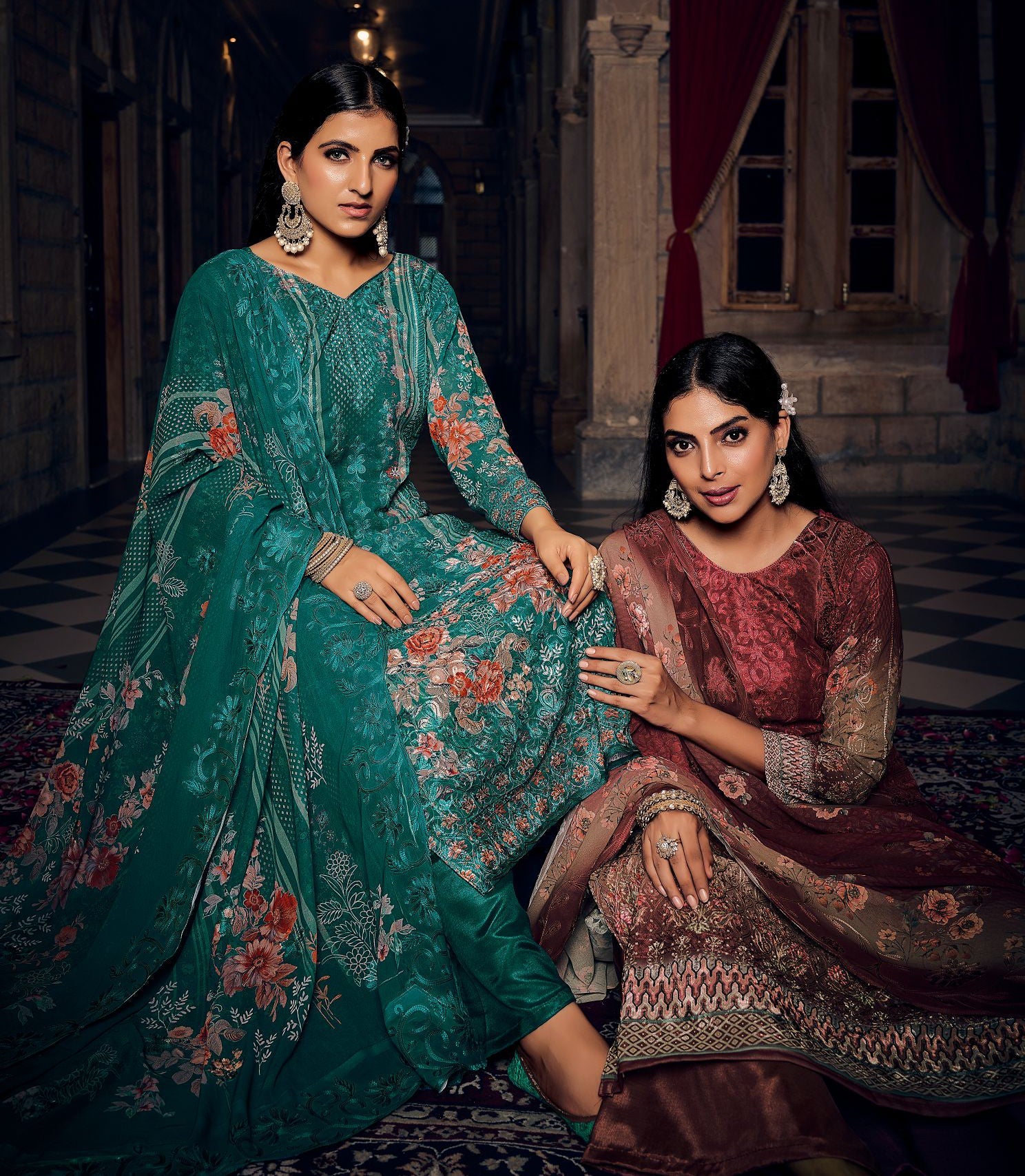 Elegant Sea Green Soft Silk Salwar Suit for Weddings and Parties