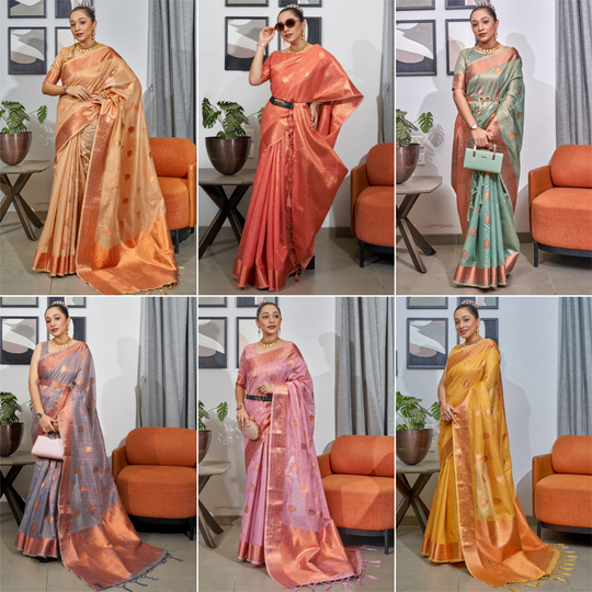 Radiant Elegance: The Orange Soft Silk Saree for Weddings and Parties