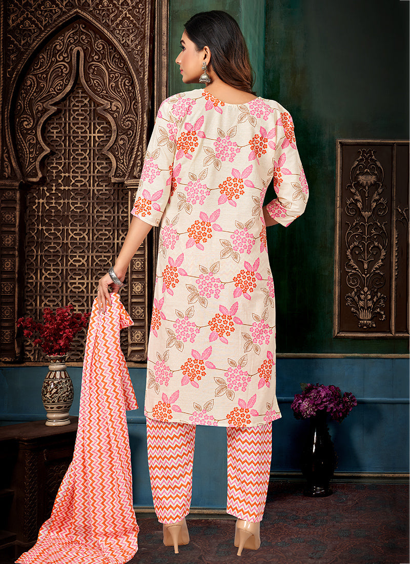 Elegant Pink Printed Salwar Suit for Wedding and Party Glamour