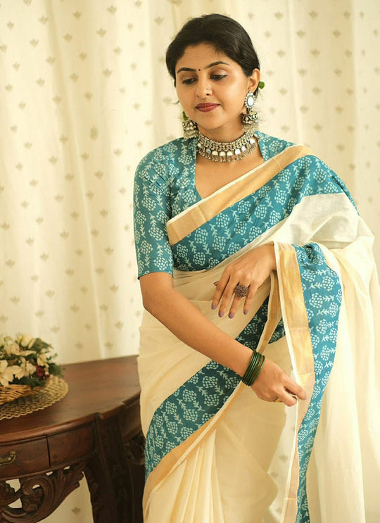 Ethereal Elegance: Sky Blue Soft Silk Saree, Perfect for Weddings and Parties