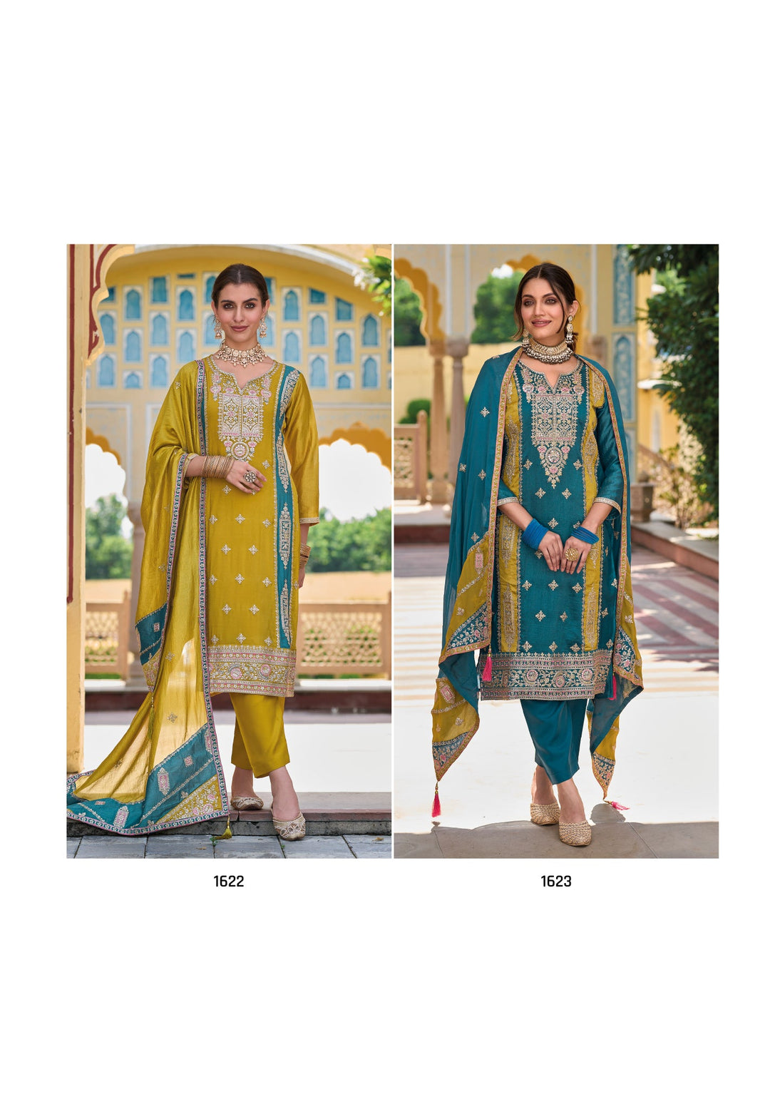 Elegant Yellow Silk Salwar Suit with Premium Embroidery for Weddings & Parties