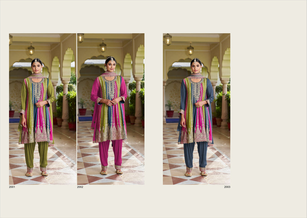 Elegant Pink Chinon Salwar Suit for Weddings & Parties: Blooming Beauty!
