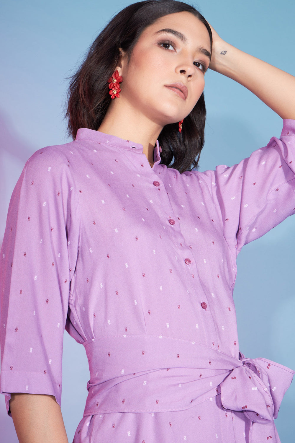 Elegant Purple Westernwear: Viscose Rayon, Designer Co-Ords for Party Chic