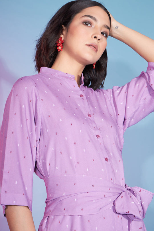 Elegant Purple Westernwear: Viscose Rayon, Designer Co-Ords for Party Chic