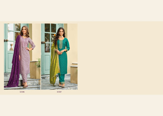 Elegant Purple Silk Embroidered Salwar Suit for Weddings & Partie