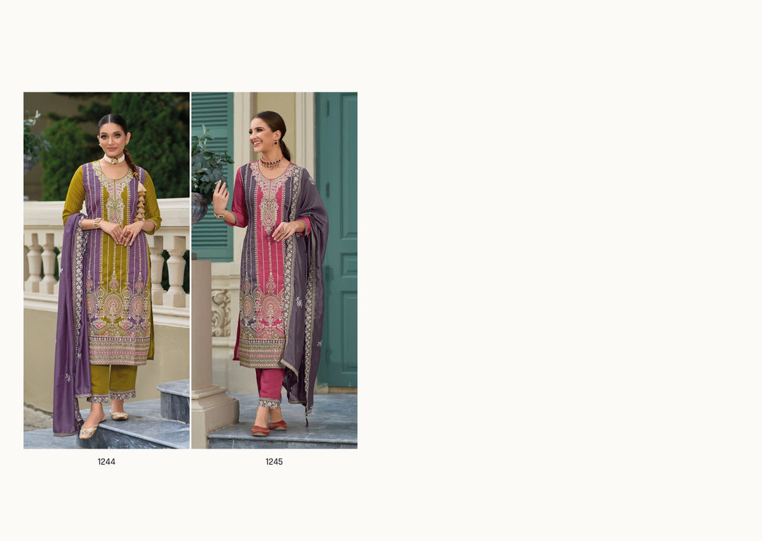 Elegant Yellow Silk Salwar Suit: Perfect for Weddings & Parties with Exquisite Embroidery
